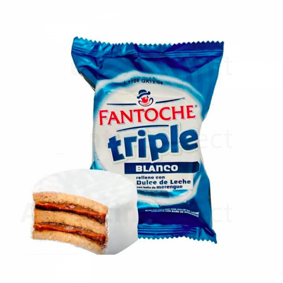 Alfajor Triple Fantoche Blanco 85 gr