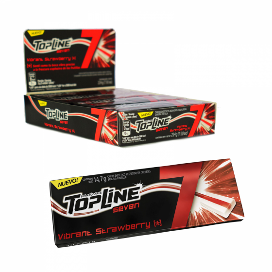 Chicles Topline 7 Strawberry 14 gr