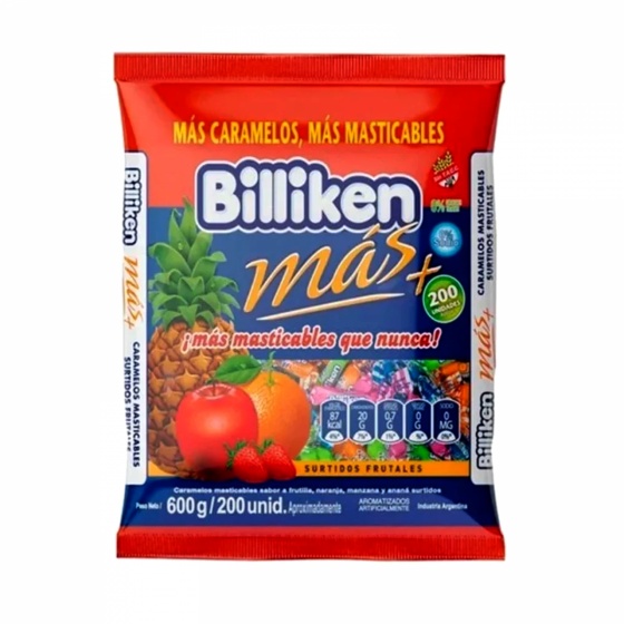 Caramelos Mas+ Frutal Billiken 600 gr