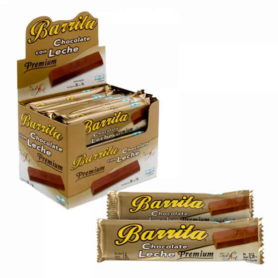Barrita Chocolate Leche Premium 16 gr
