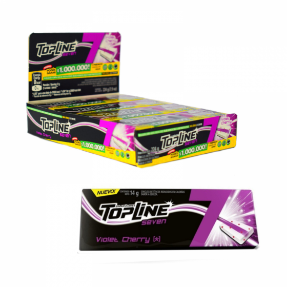 Chicles Topline 7 Violet Cherry 14 gr