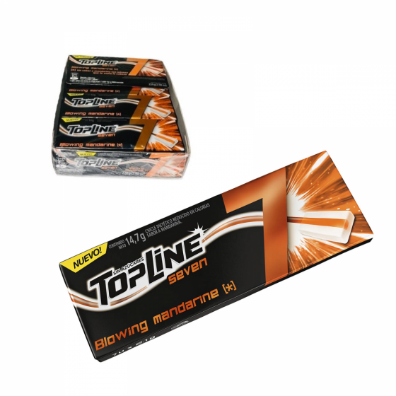 Chicles Topline 7 Blowing Mandarine 14 gr