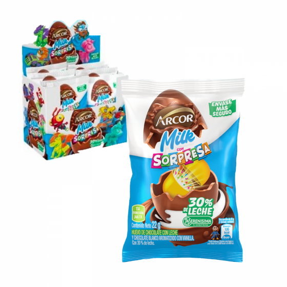 Huevo Milk con Sorpresa 22 gr