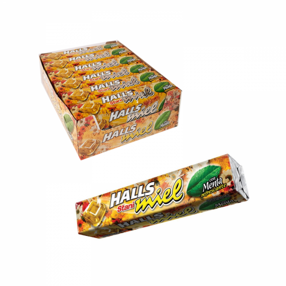 Pastilla Halls Miel Menta 28 gr