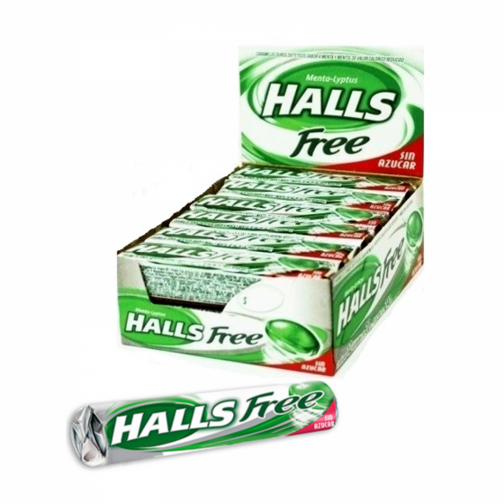 Pastilla Halls Free Menta 20 gr