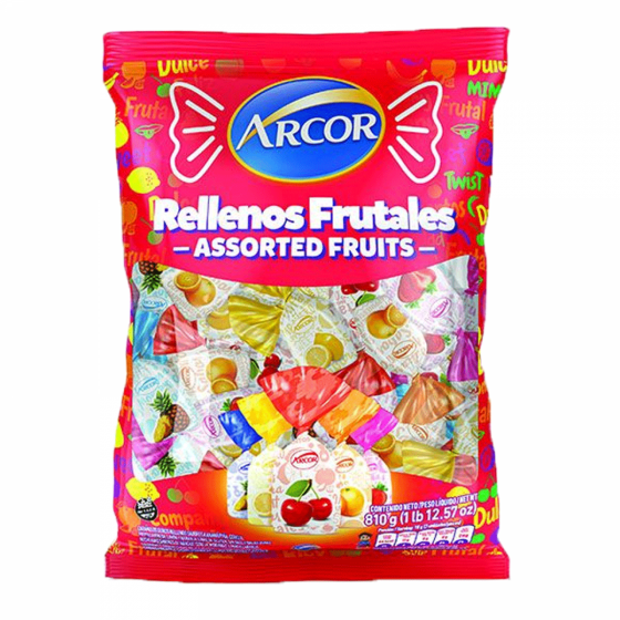 Caramelos Rellenos Frutales Arcor 810 gr