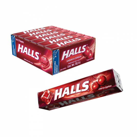 Pastilla Halls cherry 25,2 gr