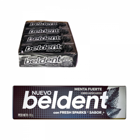 Chicle Beldent Menta Fuerte 10 gr