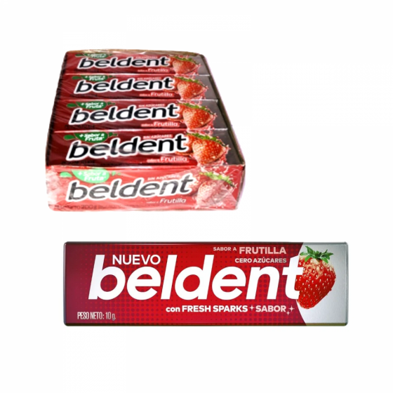 Chicle Beldent Frutilla 10 gr