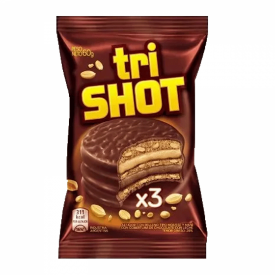 Alfajor Tri Shot 60 gr