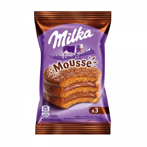 Alfajor Triple Milka Mousse 55 gr
