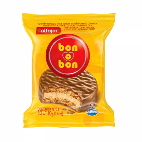 Alfajor Bon o Bon Negro 40 gr