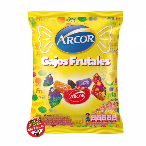 Caramelos Gajos Frutales Arcor 485 gr