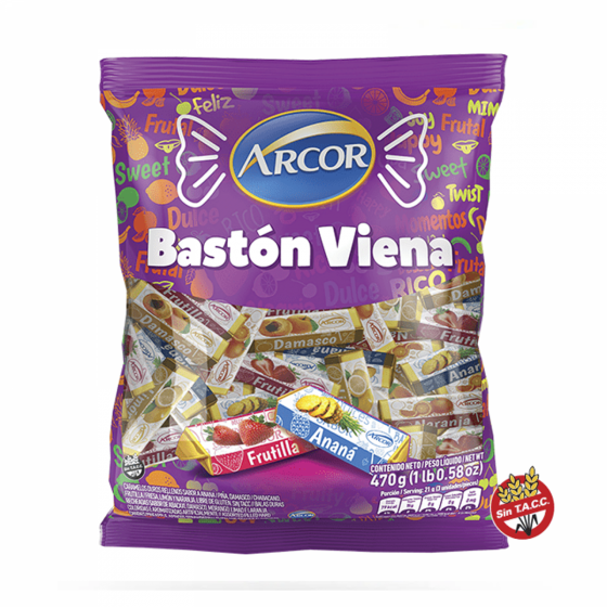 Caramelos Baston Viena Arcor 470 gr