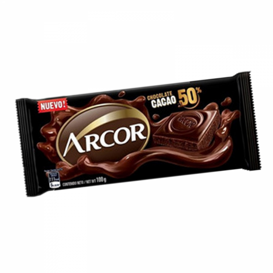 Chocolate 50%Cacao Arcor 100 gr