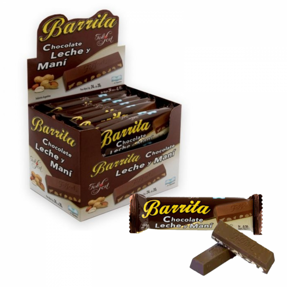 Barrita Chocolate Leche y Mani 20 gr
