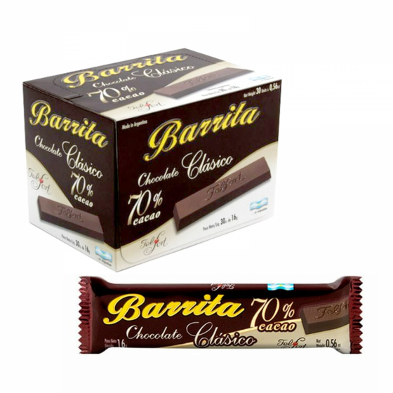 Barrita Chocolate 70% Cacao 16 gr
