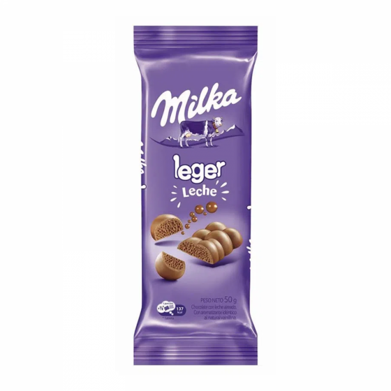 Chocolate Milka Leger Leche 50 gr