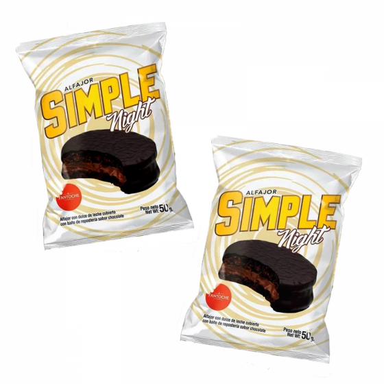 Alfajor Fantoche Simple Night 50 gr