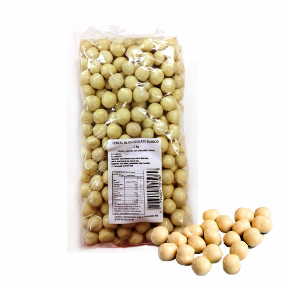 Bolitas de Cereal al Chocolate Blanco 1000 gr