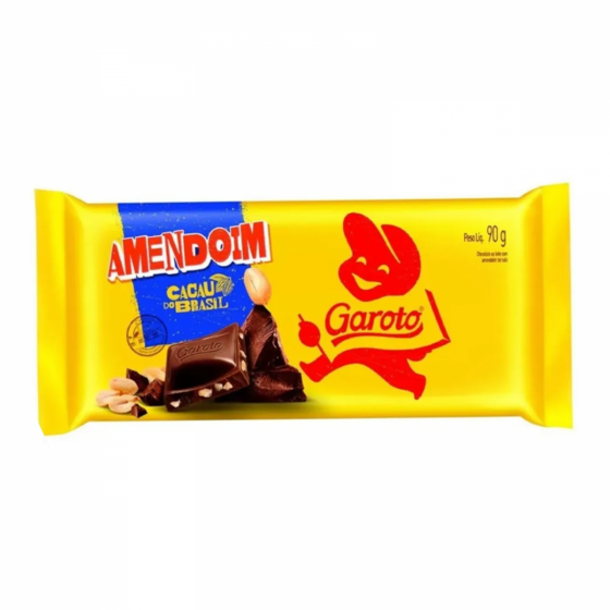 Tableta Chocolate Garoto Amendoim 90 gr