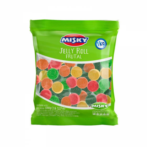 Gomitas Jelly roll Frutal Misky 1000 gr