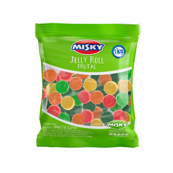 Gomitas Jelly roll Frutal Misky 1 kg