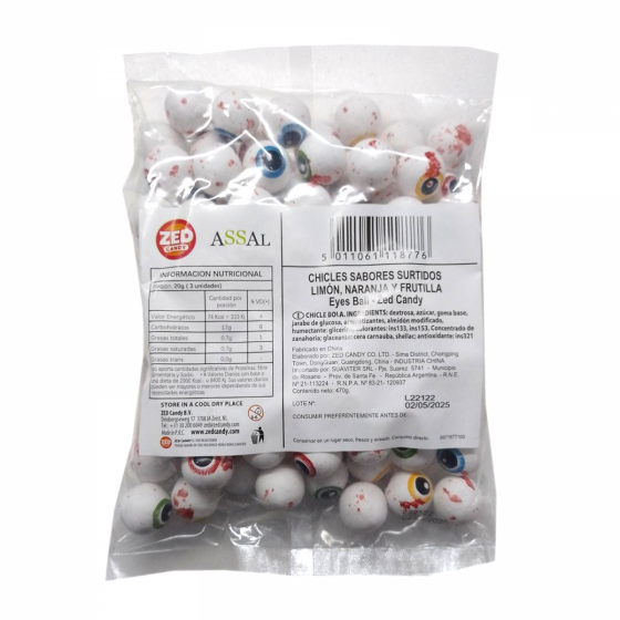 Eyes Ball Chicle sabor surtido 470 gr