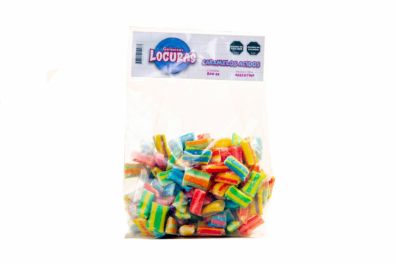 Bolsa Caramelos Acidos Locuras 500 gr
