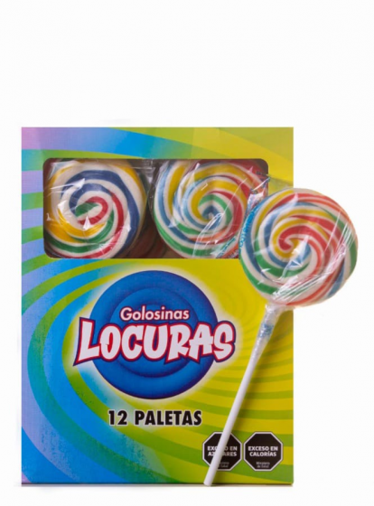 Paletas Locuras Multicolor Chica (12u)