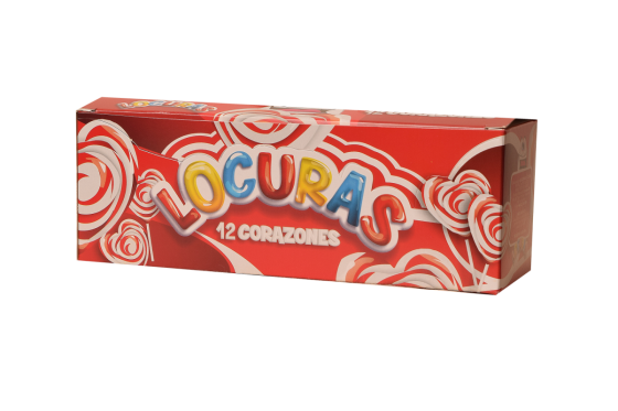 Paletas Locuras Corazón Chica (12u)