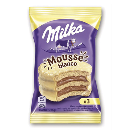 Alfajor Triple Milka Mousse 55 gr