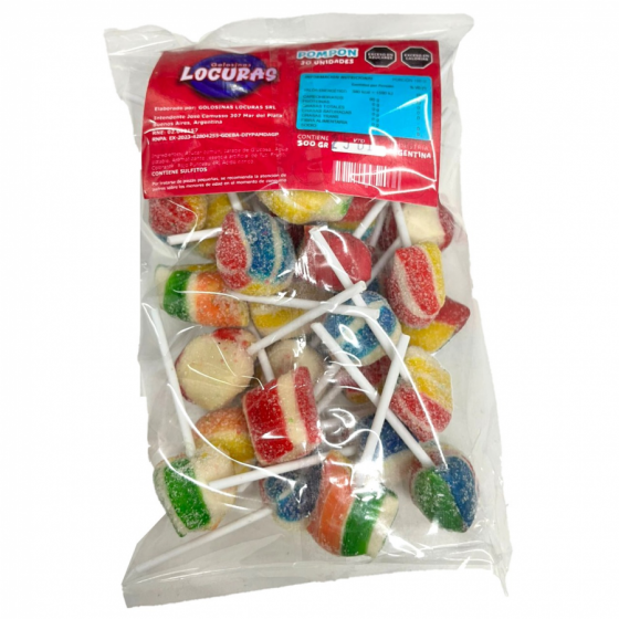 Bolsa Paletas Locuras Pompón 500 gr