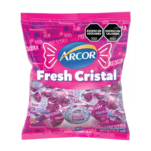 Caramelos Arcor Fresh Cristal 405 gr