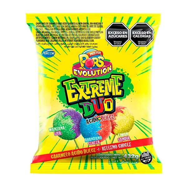 Chupetín Mister Pops Evolution Extreme 432 gr