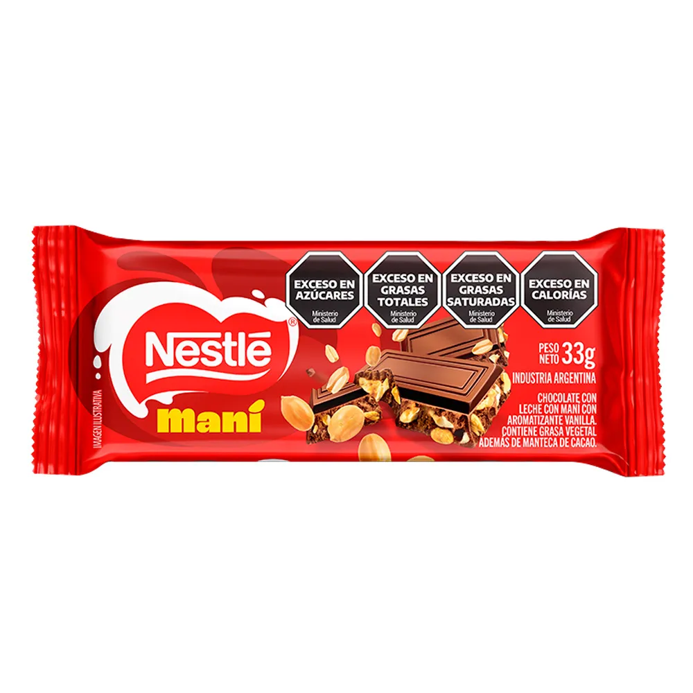 Tableta Chocolate Maní Nestle 33 gr